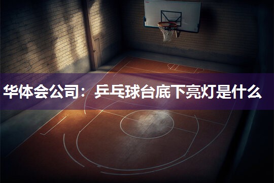 华体会公司：乒乓球台底下亮灯是什么